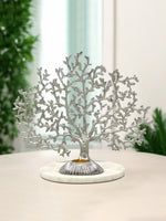 Metalsmith Coral Tree Sculpture Tea Light Holder on Marble Base