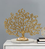 Metalsmith Coral Tree Sculpture Tea Light Holder on Marble Base