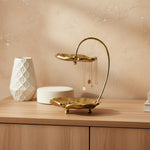 2 Tier Metal Jewellery Organiser - Gold