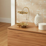 2 Tier Metal Jewellery Organiser - Gold